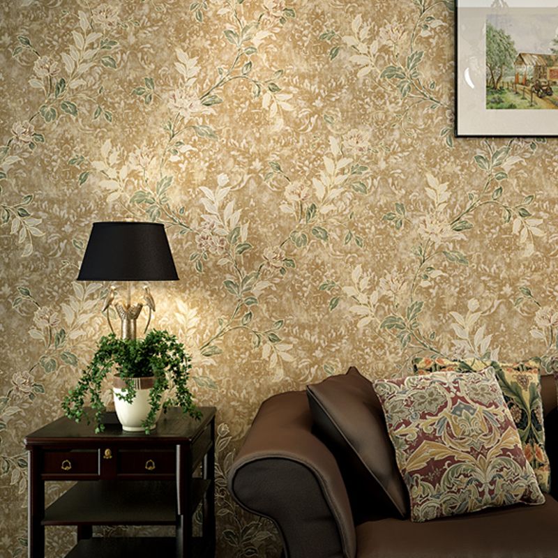 57.1-sq ft Farmhouse Wallpaper Roll Pastel Color Flowers Wall Decor for Home, Non-Woven