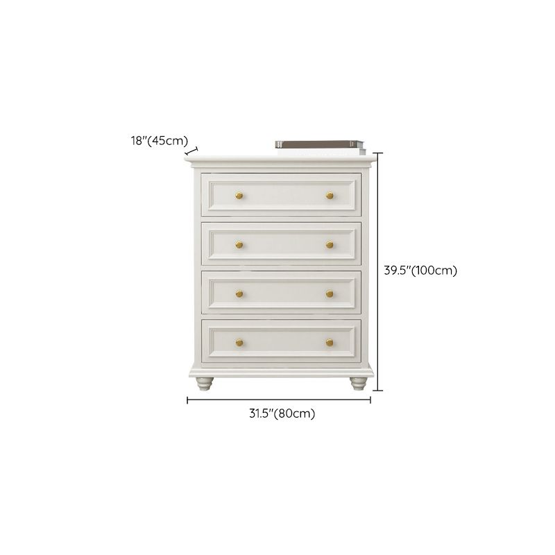 Solid Wood Storage Chest Dresser Classic Glam Chest with Drawers