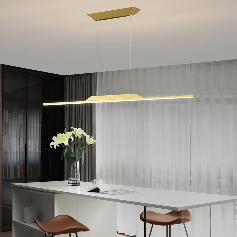 Linear Island Pendant Lights Modern Metal 1 Light for Dining Room