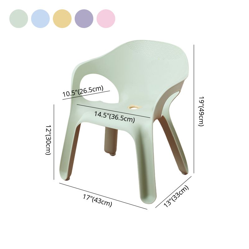 Sillas de comedor apilables de estilo minimalista, respaldo sólido de plástico, silla lateral para uso doméstico
