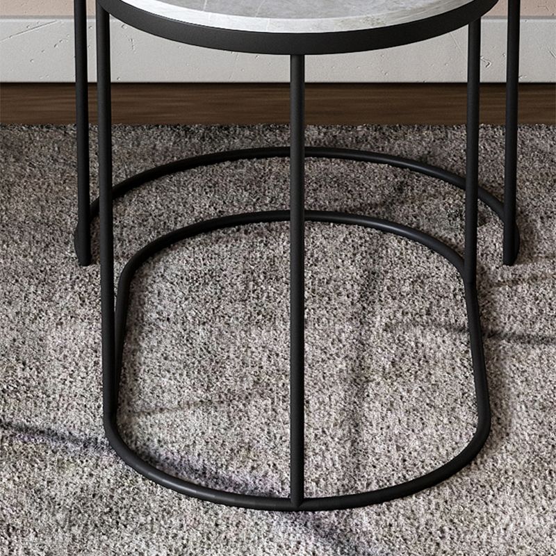 18.36" Tall Side End Table Contemporary Metal Frame Side Accent Table