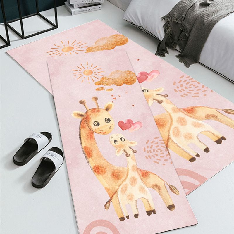 Lovely Modern Bedroom Rug Stylish Cartoon Pattern Kids Carpet Polyester Non-Slip Backing Carpet for Home Decoration