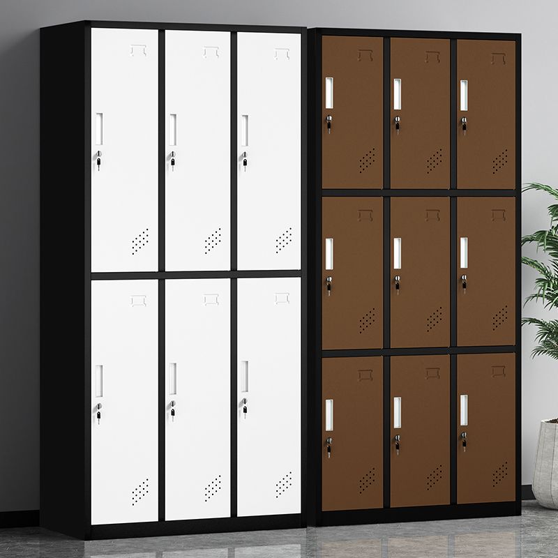 Contemporary Steel Storage Cabinet Non-Hanging Wardrobe Armoire