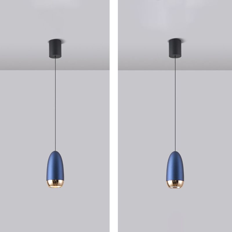 Nordic Geometric Pendant Light Aluminum Single Light Hanging Pendant for Bedroom