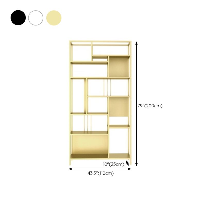 Metal Open Etagere Shelf Bookcase Vertical Shelves Included Bookshelf for Bedroom