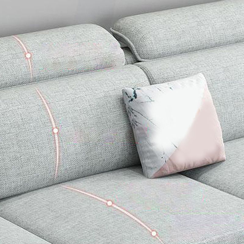 108.7"L √ó 70.9"W √ó 33.5"H Pillow Top Arm Sectional Slipcovered Sofa and Chaise