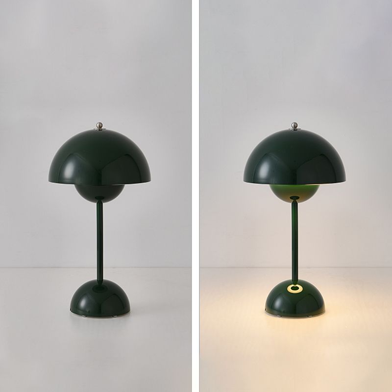 Modern Style Dome Night Table Lamp Metal One Light Nightstand Lamp