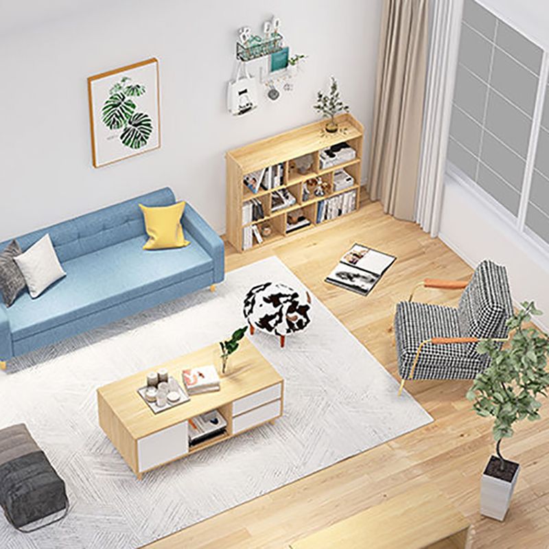 Contemporary Wooden Shelf Bookcase Cube Bookshelf for Study Room