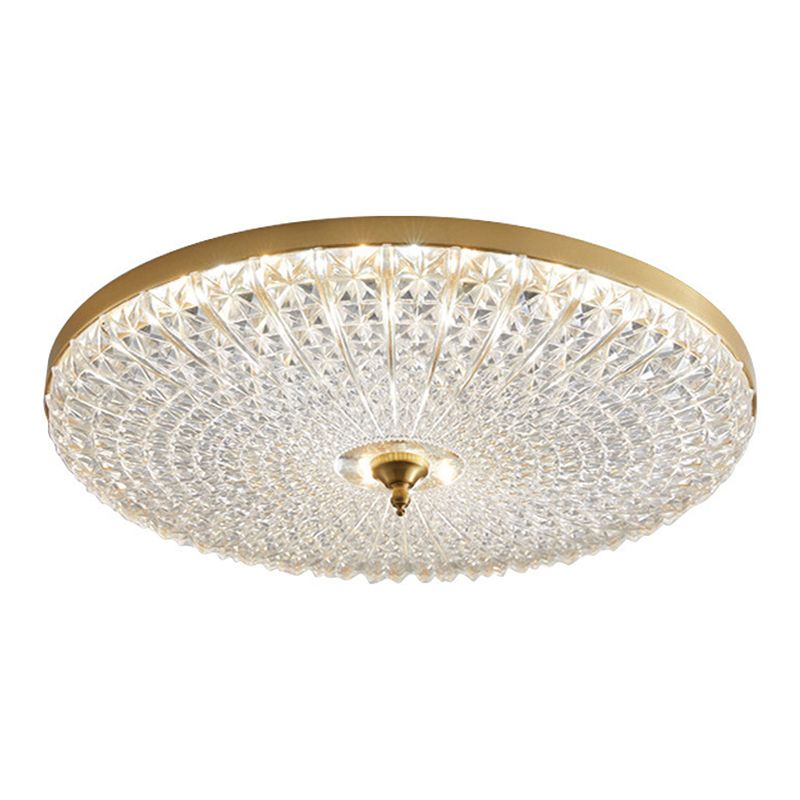 Contemporary Golden/Black Single Flush Mount Lighting LED Acrylic Ceiling Light