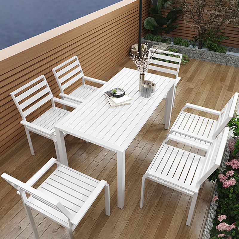 Industrial Style Dining Armchair Metal with Four Legs Dining Side Chair