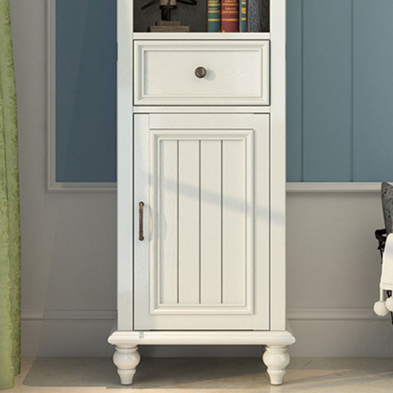 Solid Wood 1 - Drawer Storage Cabinet, 1-Door Lacquered Accent Cabinet