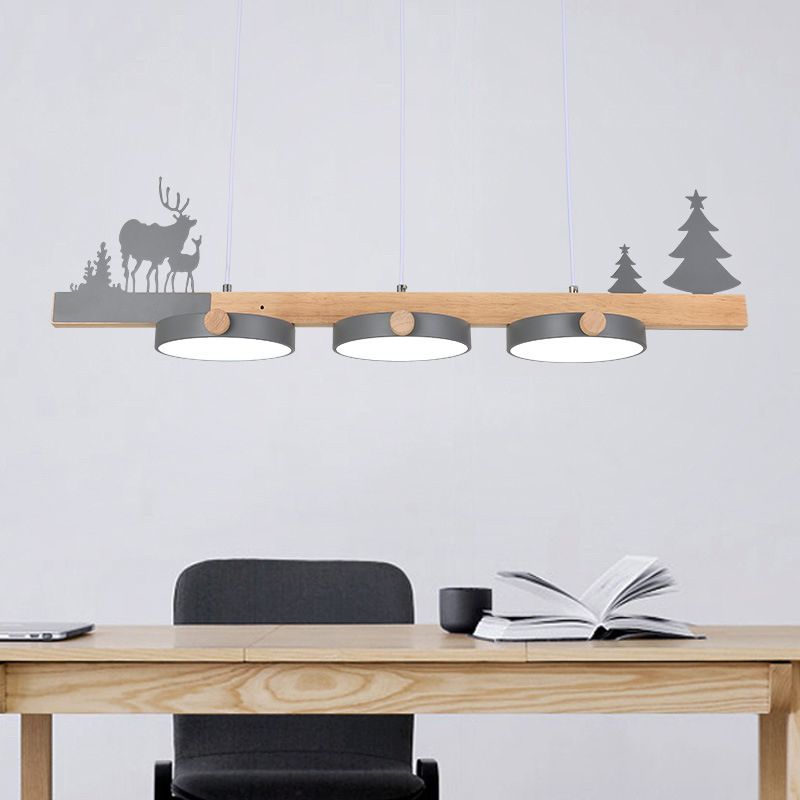 Contemporary Island Light Colorful LED Pendant Lighting Fixture for Dining Room