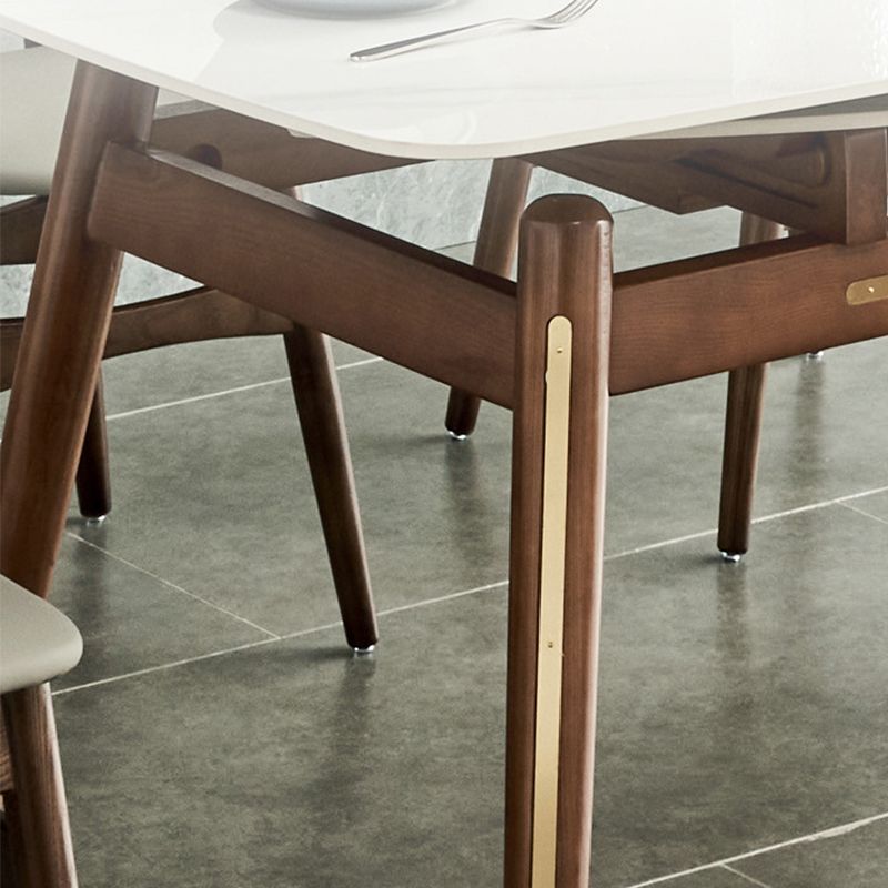 Modern Dining Round Table Sintered Stone Table with 4 Legs for Home