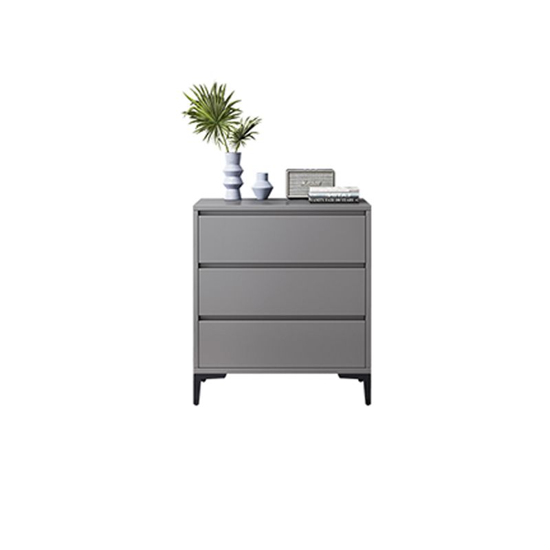 Contemporary Grey Rectangle Accent Chest with Drawers and Metal Legs