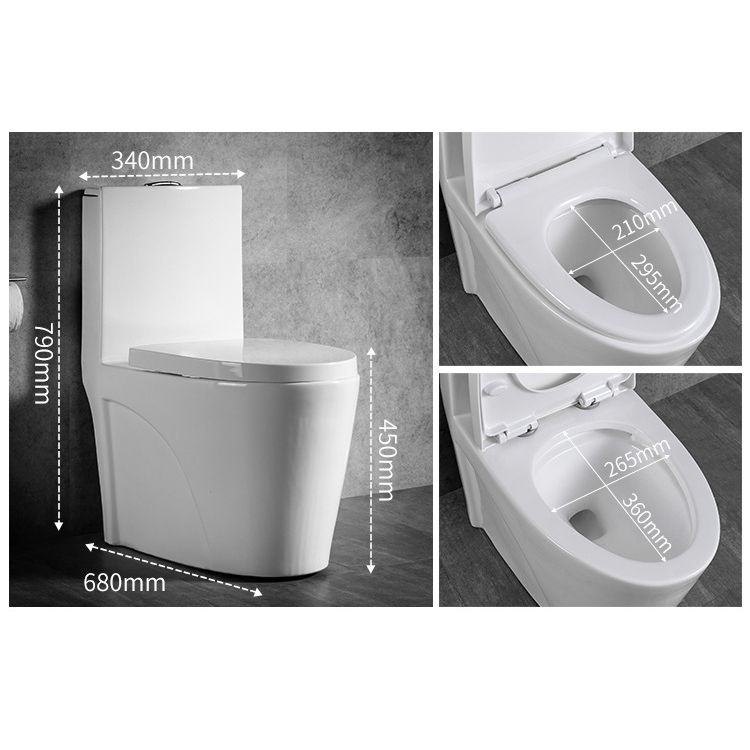 Modern Flush Toilet One Piece Toilet All-In-One Siphon Jet Toilet