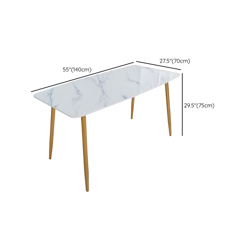 1/5 Pieces Nordic Dining Set Rectangle Stone Dining Table for Dining Room