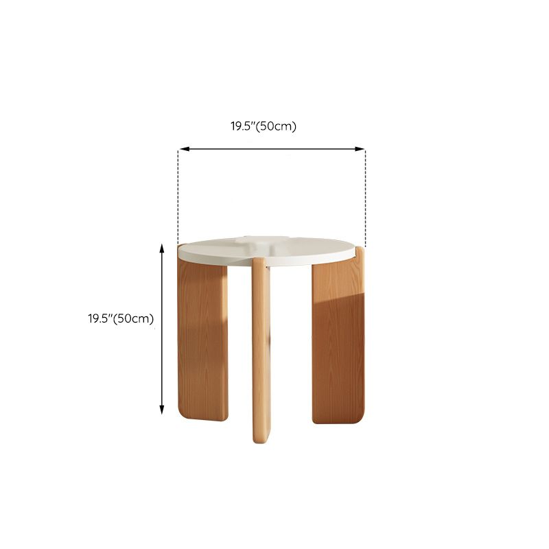 3 Legs Coffee Table Set Modern No Distressing Round Wood Coffee Table