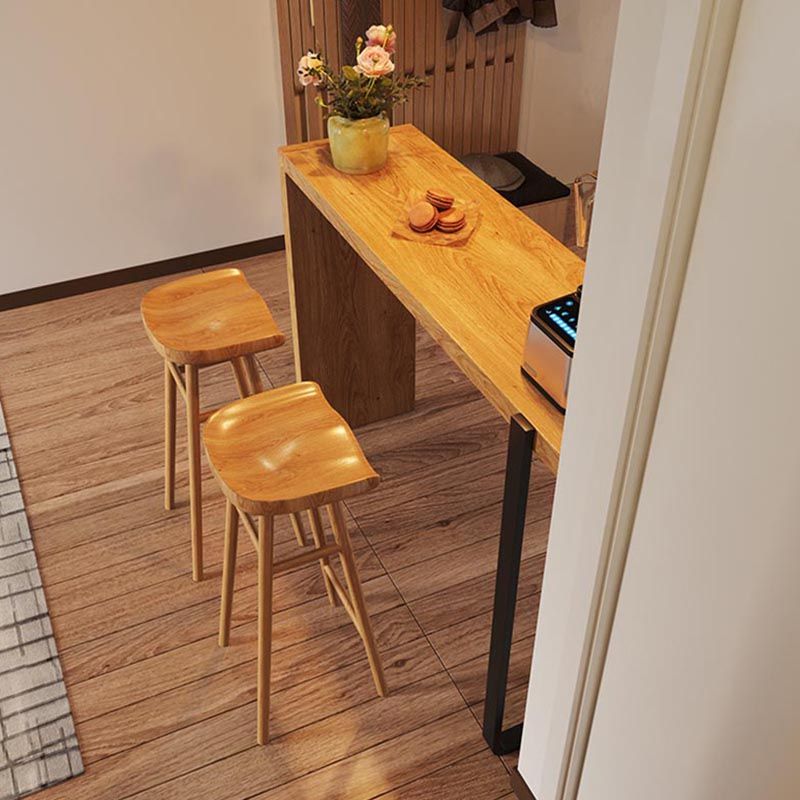 Modern Rectangle Pub Dining Set 1/2/3 Pieces Solid Wood Counter Table