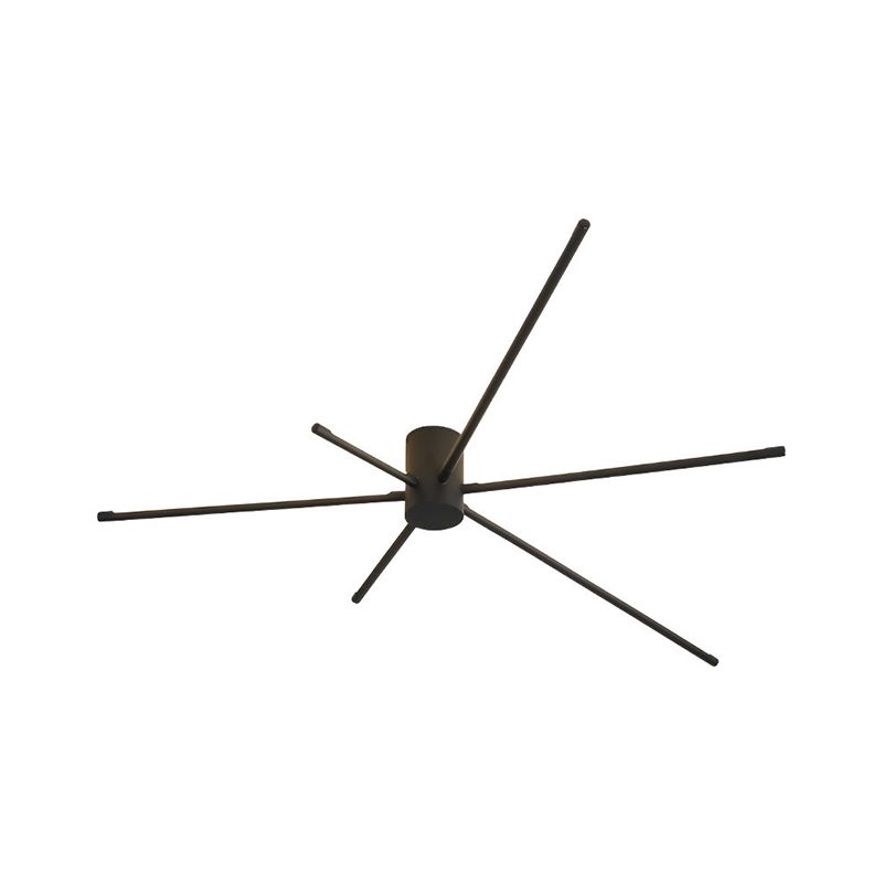 Simple Sputnik Acrylic Semi Mount Light 35.5"/39" W Black LED Ceiling Mount Light Fixture