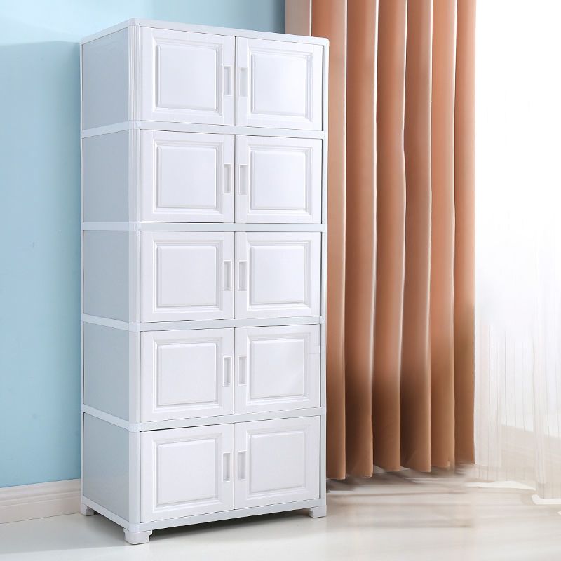 Contemporary Style Bedroom Cabinet Plastic Non-Hanging Storage Cabinet