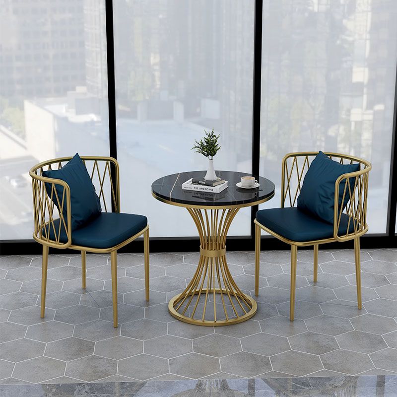 Glam Metal Dining Room Chairs Cross Back Side Chair for Restaurant Use