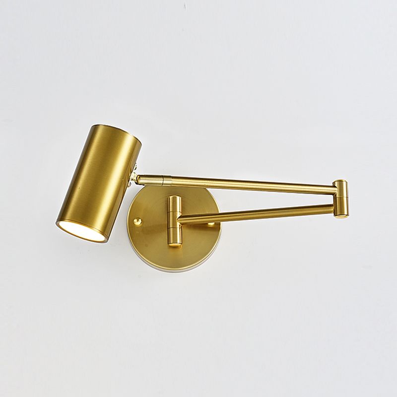 1 Light Swing Arm Wall Lamp Simplicity Metal Wall Mounted Light Fixture