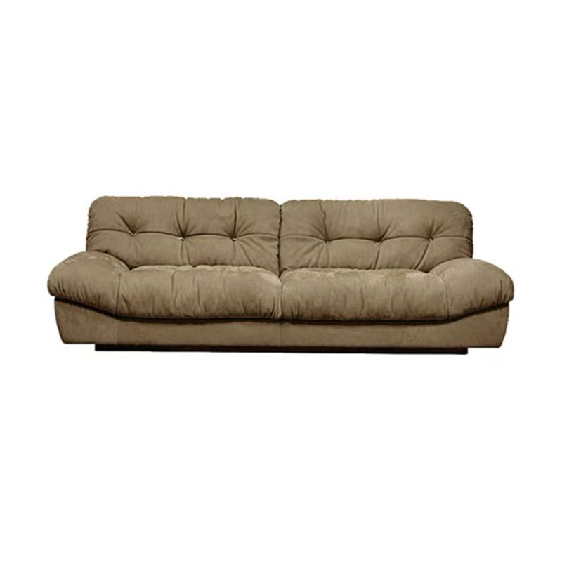 Contemporary Armless Settee Tufted Split-Back Living Room Sofa