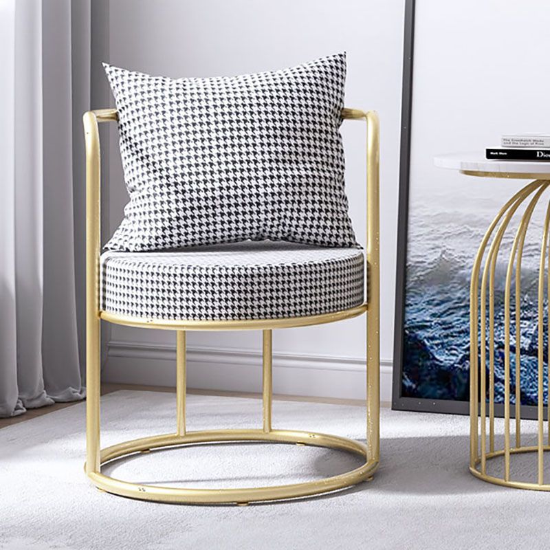 Silla lateral tapizada de lujo sin brazos con respaldo abierto de estilo escandinavo