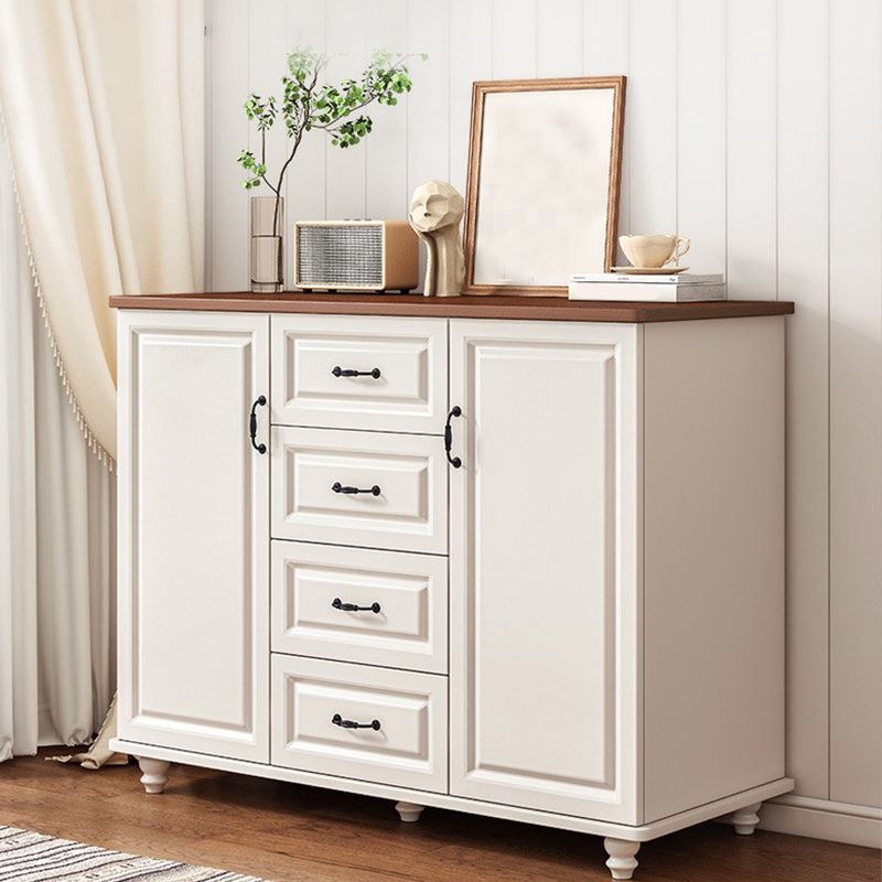 Modern Style Combo Dresser Bedroom Wooden Storage Chest Dresser with Drawers and Doors