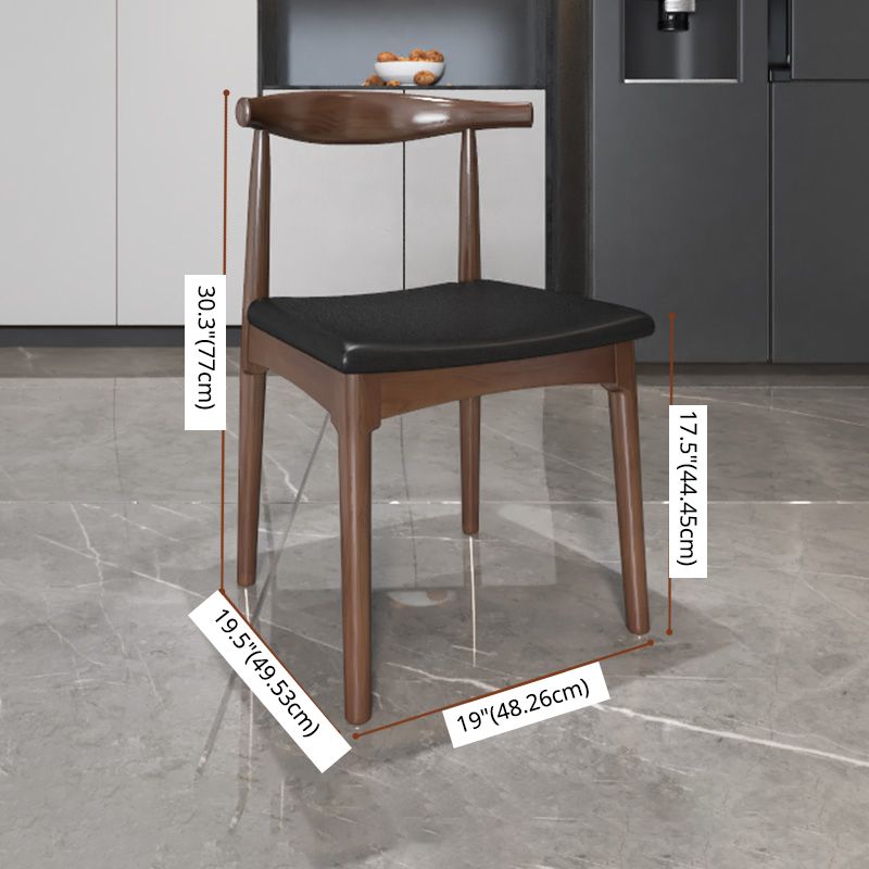 Modern Style Solid Wood Dining Table Rectangular Dining Table with Metal Base