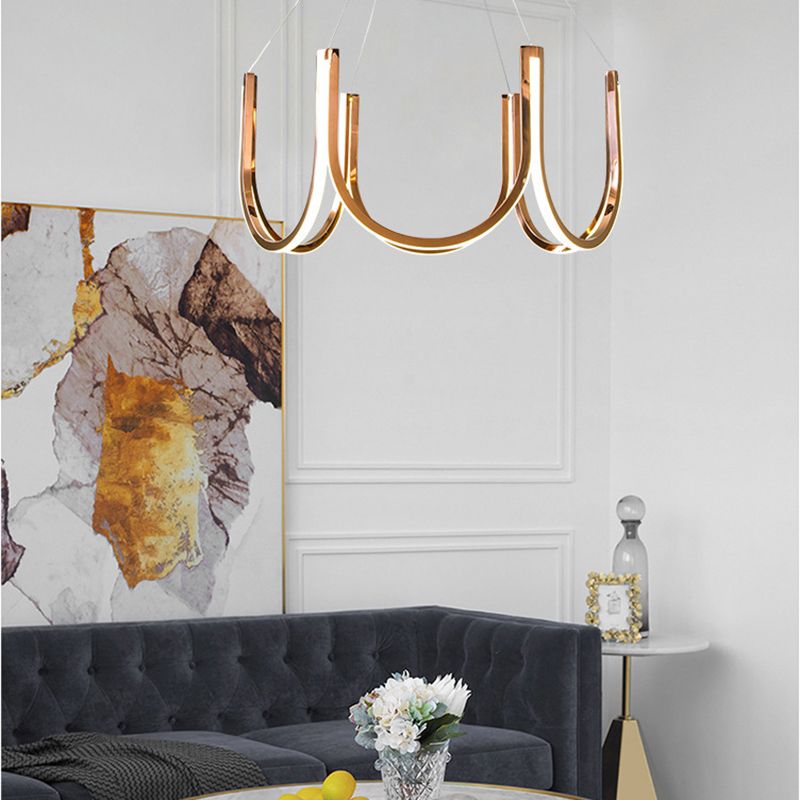 Luz de lámpara de metal posmoderna Ligera LED lineal LED lineal para sala de estar