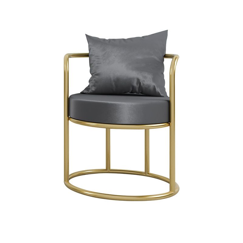 Glam Style 21.65" Wide Pillow Back Sponge Metal Frame Arm Chair