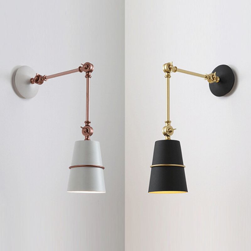 Metal Geometric Shape Wall Light Industrial Style 1 Light Wall Light Sconce