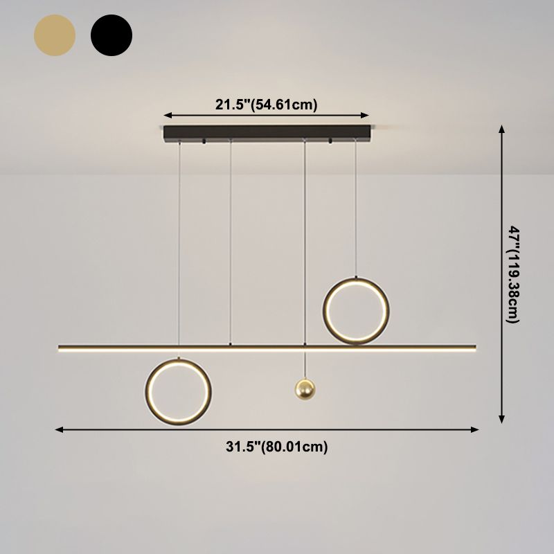 3 Light Geometric Island Lights Contemporary Island Lighting Metal Island Ceiling Light