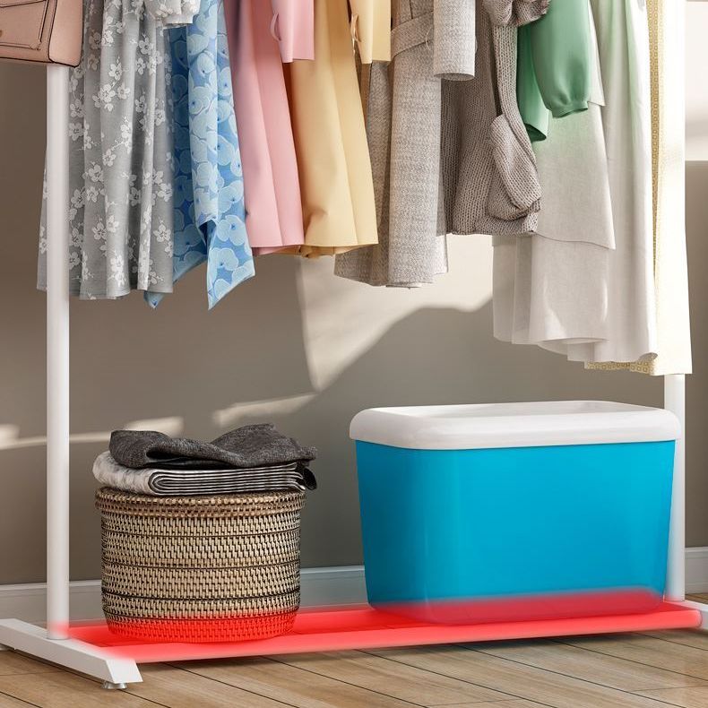 Contemporary Style Armoire Black Metal Open Armoire for Bedroom