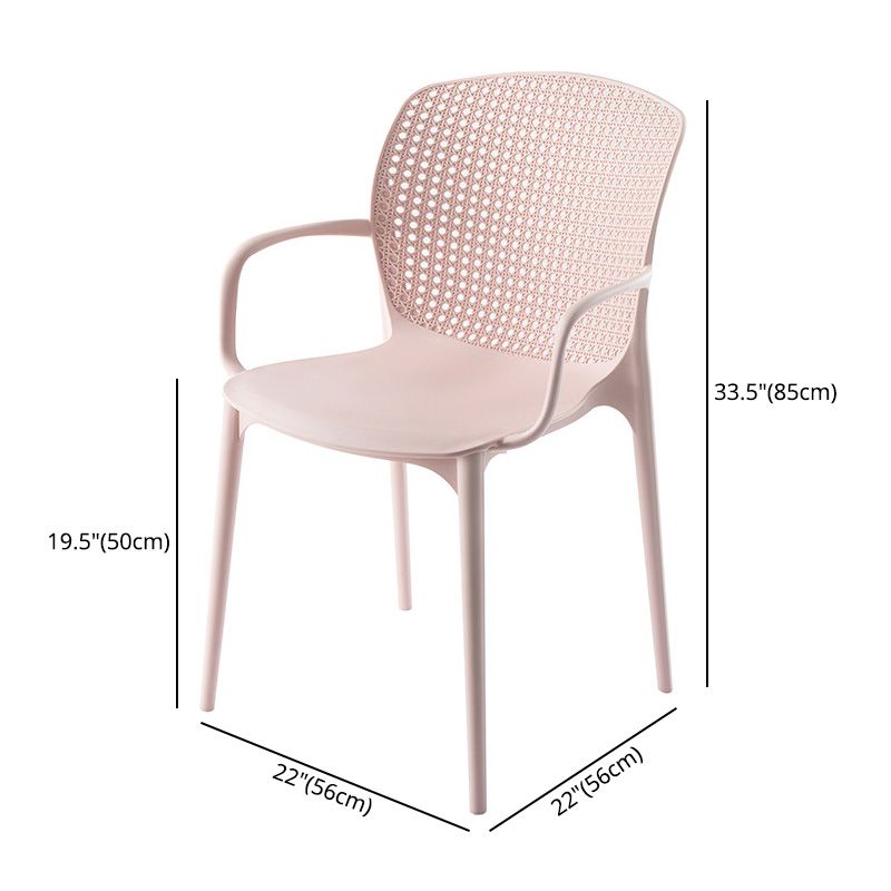 Chaise de salle à manger en plastique de style Glam, chaise de salle à manger au fini mat pour salle à manger