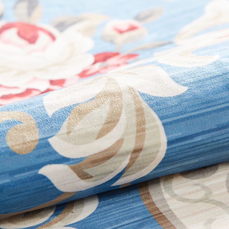 Mehrfarbiger Luxus-Innenteppich aus Polyester mit Blumenmuster, pflegeleichter Teppich für die Heimdekoration
