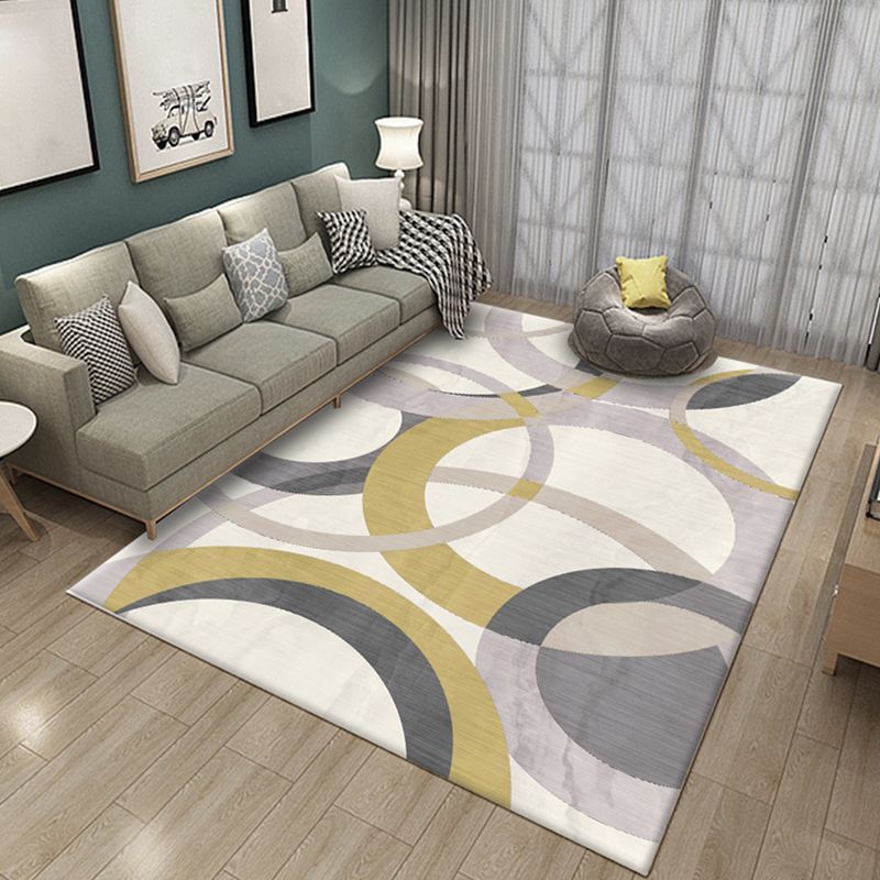 Eenvoudige meerkleurige abstracte tapijt synthetiek Modern gebied tapijt Non-slip achteruitgang voor huisdiervriendelijk tapijt voor woonkamer