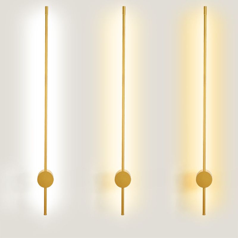 Modern Concise LED Wall Sconce Wrought Iron Linear Wall Lamp with Acrylic Shade
