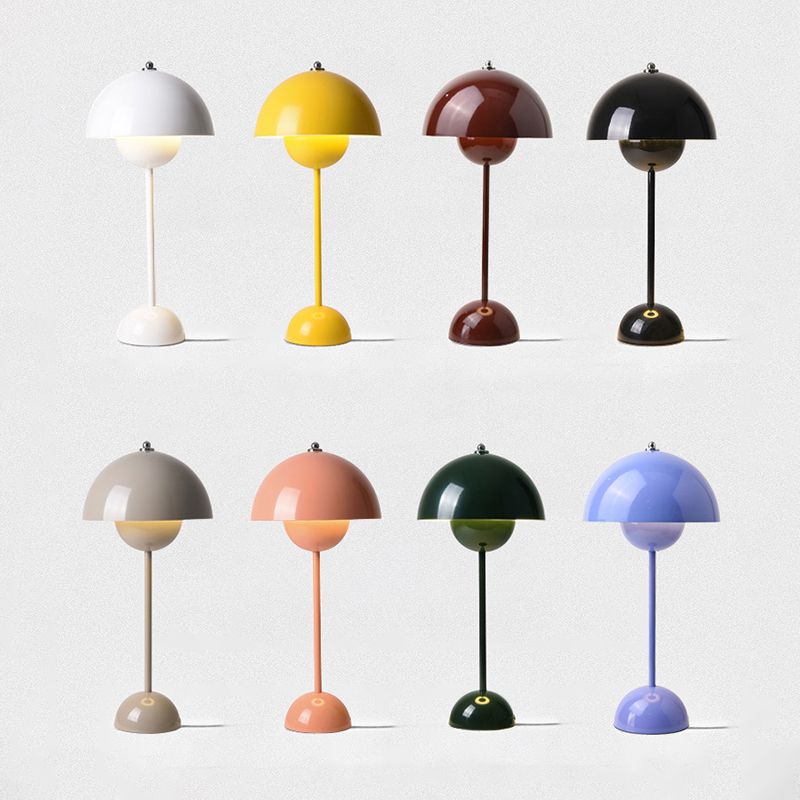 Macaron Dome Shade Table Lamp, Metal Table Light with An On/Off Switch