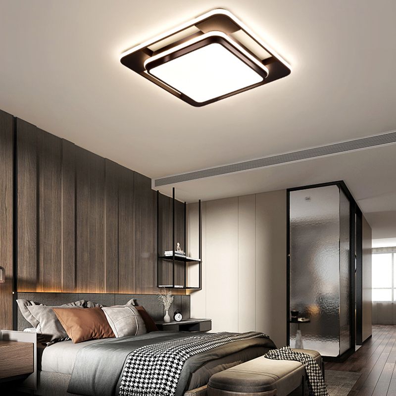 Geometric Metal Ceiling Light Fixtures Modern Flush Mount Lamp for Living Room