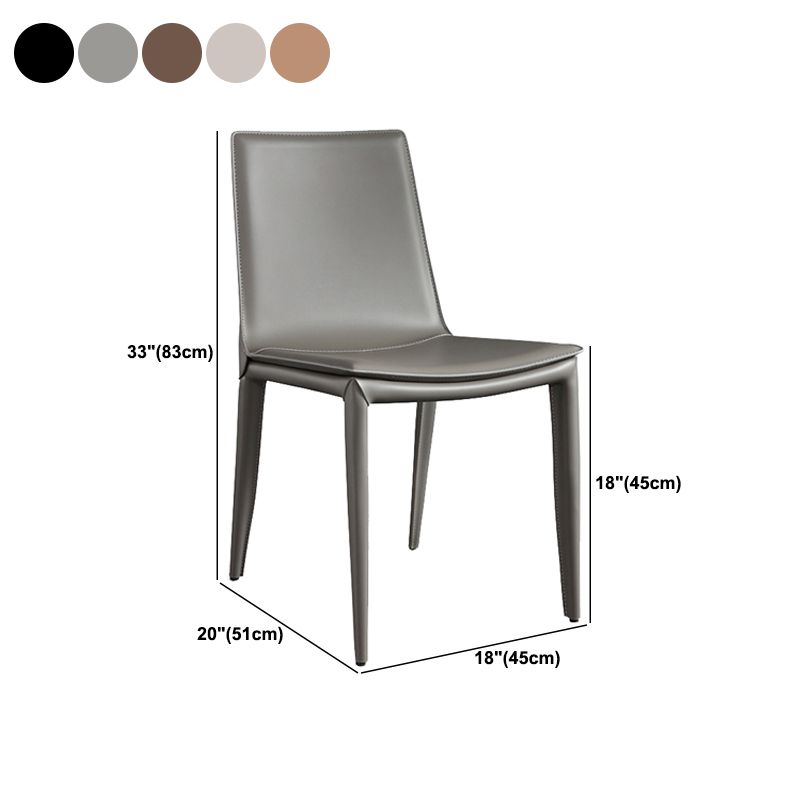 Modern Armless Dining Chairs Low Back Upholstered Side Chair