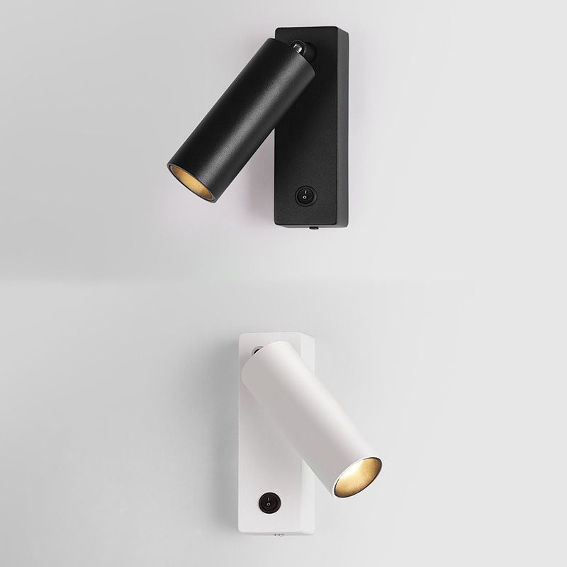 Metal Cylinder Wall Lighting Fixture Minimalist Style LED Wall Mount Light Fixture