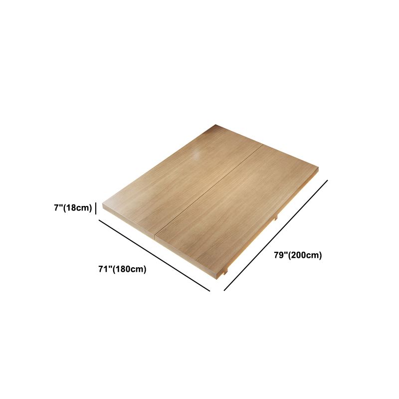 Pine Wood Platform Bed Frame in Natural,78.74 Inch Long with Legs