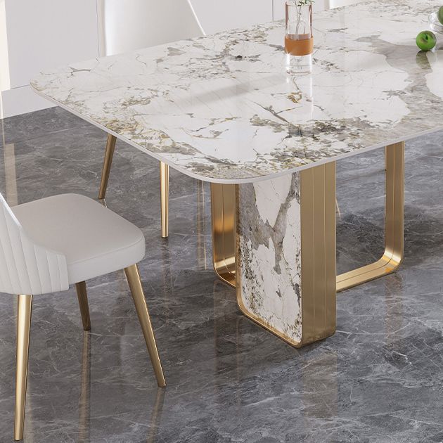 Luxury Sintered Stone Top Dining Set 1/4/5/7 Pieces Dining Table with Chairs