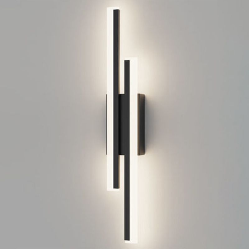Nordic Style Iron Wall Light Strip Shape Wall Lamp with Acrylic Shade for Bedroom