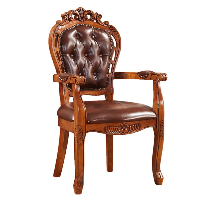 Silla de madera de caucho estilo escandinavo, sillones con respaldo abierto para cocina (juego de 2)