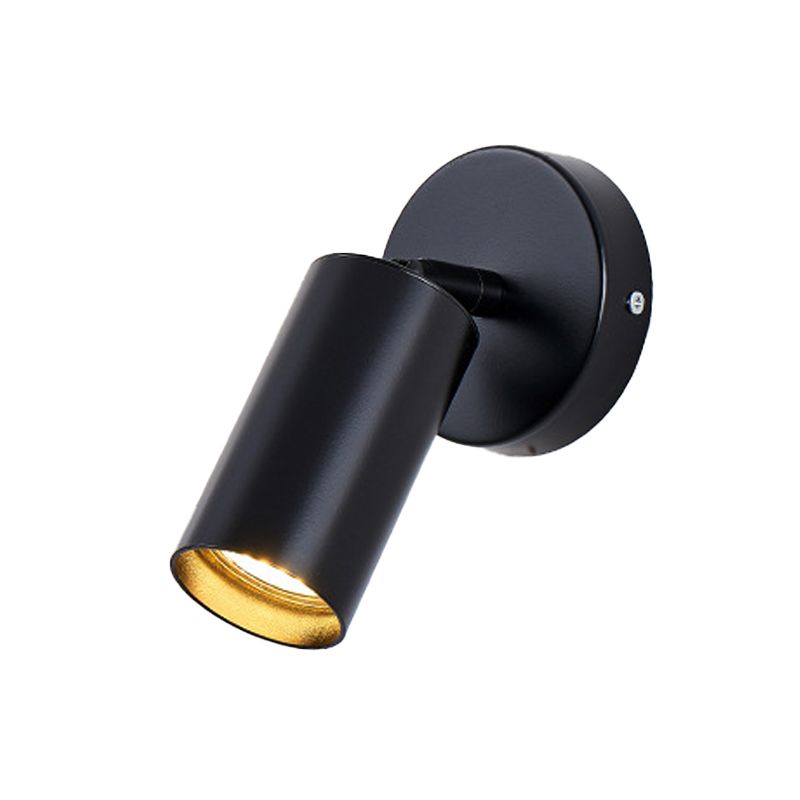Modern Adjustable Wall Sconce Cylinder Shape Vanity Lamp with Metal Shade for Bathroom