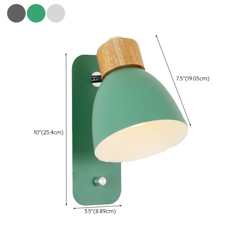 Nordic Style Metal Wall Light Colorful Adjustable Wall Lamp for Bedroom