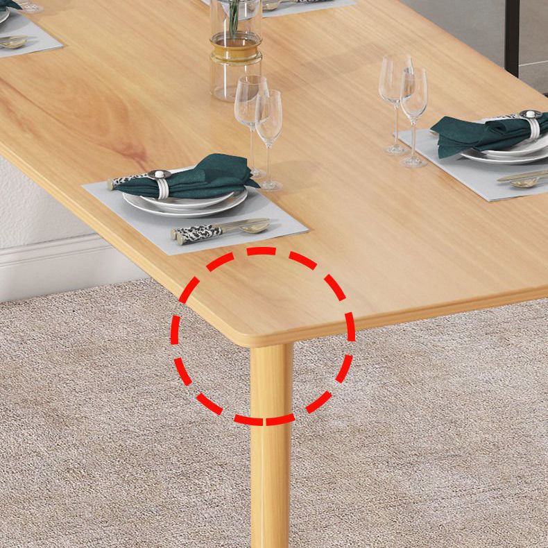 Industrial Wood Rectangle Dining Table Kitchen Standard Dining Table with 4 Legs
